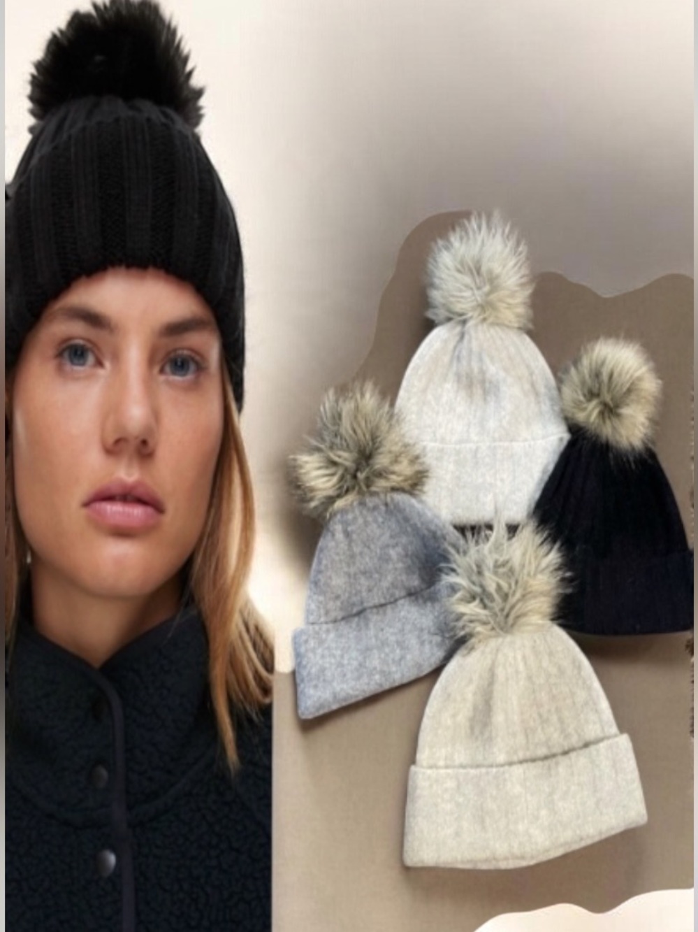 Aritzia Knitted Wool Blend Beanies Size O|S